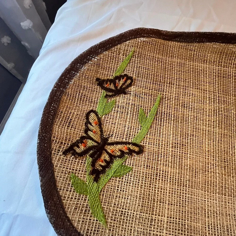 Vintage‎ Burlap Butterfly Placemats - Set of 3